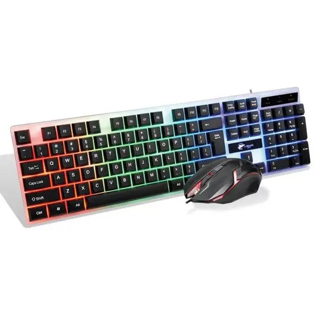 1  |  3  L-Shark T-350 USB Wired Rainbow Light Gaming Keyboard + LED Mouse