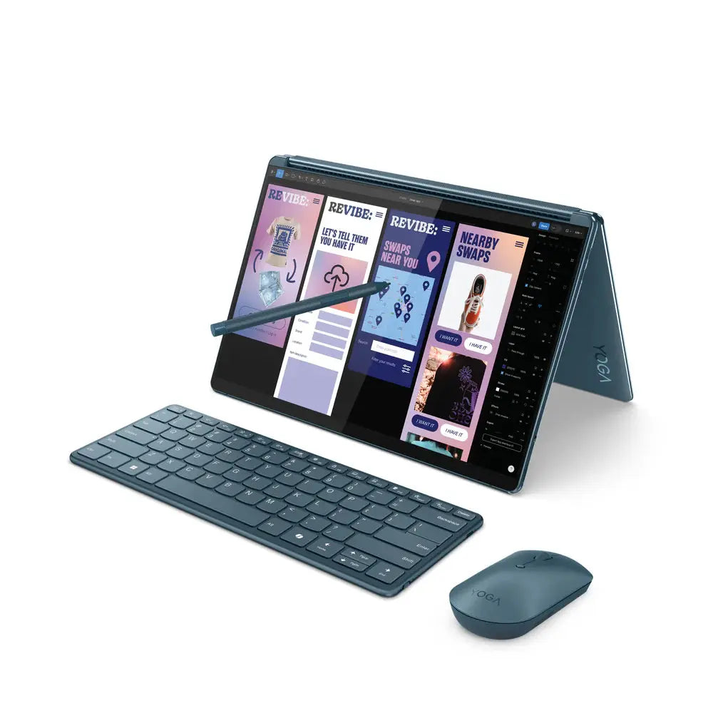 Lenovo Yoga Book 9 13IMU9 2x 13.3" 2.8K OLED Touchscreen Laptop - Core Ultra 7 155U - 16GB RAM - 1TB SSD - Shared - Win 11 (Tidal Teal)  المتحدة للألكترونيات