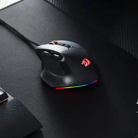 Redragon M806 Bullseye Gaming Mouse, 7 Programmable Buttons Wired RGB Gamer Mouse w/Ergonomic Natural Grip Build, Software Supports DIY Keybinds & Backlit  المتحدة للألكترونيات