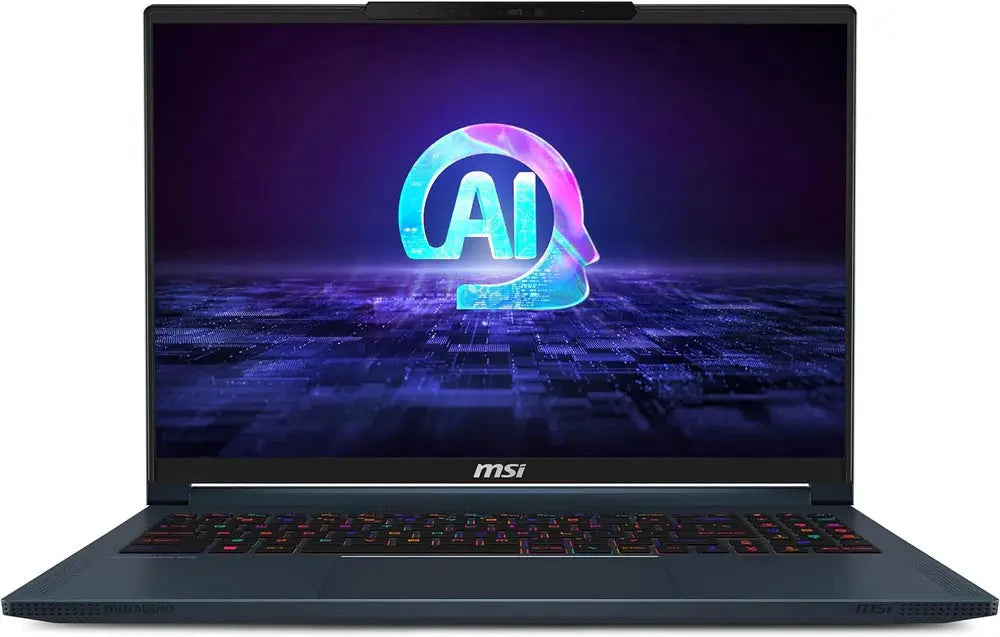 MSI Stealth 16 AI Studio A1VGG-281AE Laptop 16” QHD- 2K- 240Hz-Core Ultra 9 185H- 32GB LPDDR5- 1TB SSD- RTX 4070 8GB- Win11  المتحدة للألكترونيات