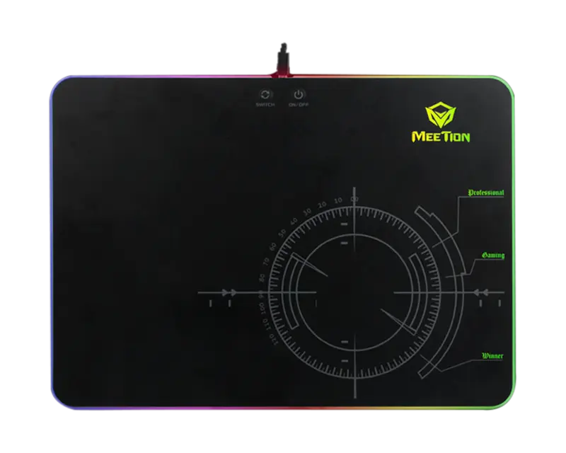 MEETION Glowing RGB LED Backlit Gaming Mouse Pad - المتحدة للألكترونيات