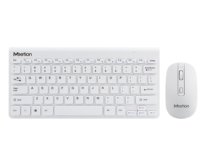 Meetion 2.4G Wireless Keyboard and Mouse Combo Mini4000 White