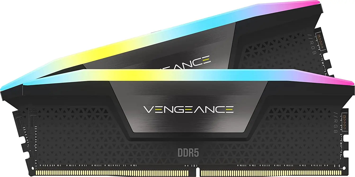 CORSAIR VENGEANCE® RGB 32GB (2x16GB) DDR5 DRAM 5600MHz C40 Memory Kit — Black - المتحدة للألكترونيات