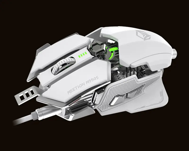 MEETION RGB Programmable Gaming Mouse M990S White - المتحدة للألكترونيات