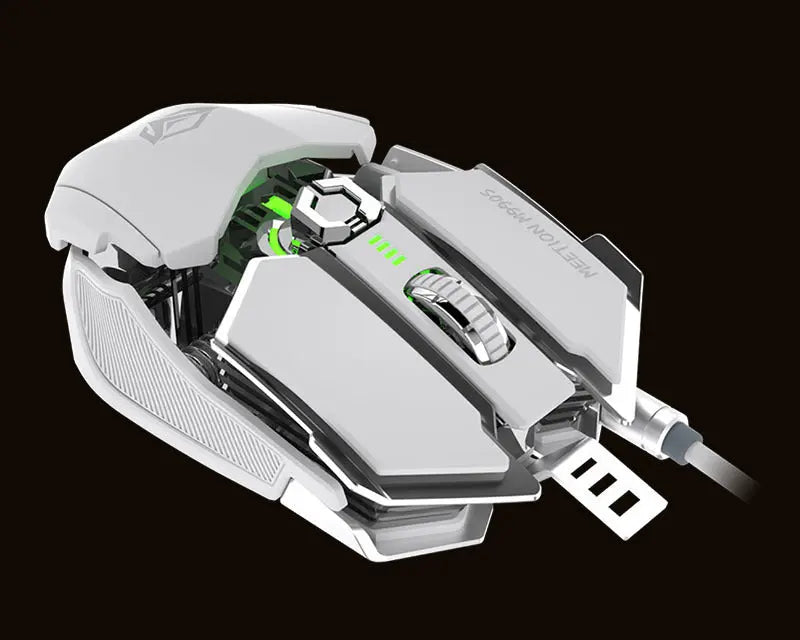 MEETION RGB Programmable Gaming Mouse M990S White - المتحدة للألكترونيات