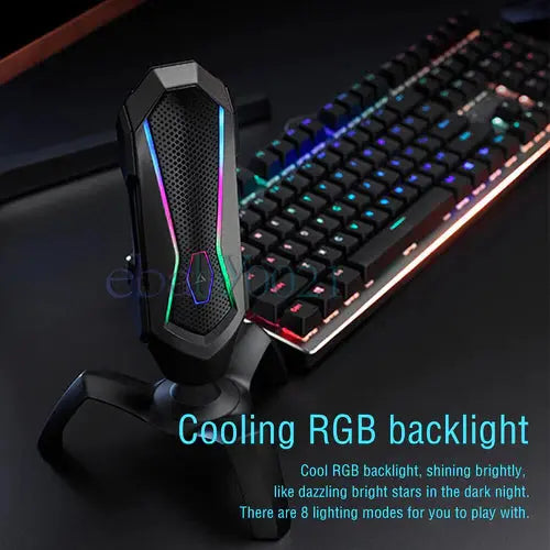 RAPOO VS300 Heart-shaped Directional Gaming Microphone RGB - المتحدة للألكترونيات