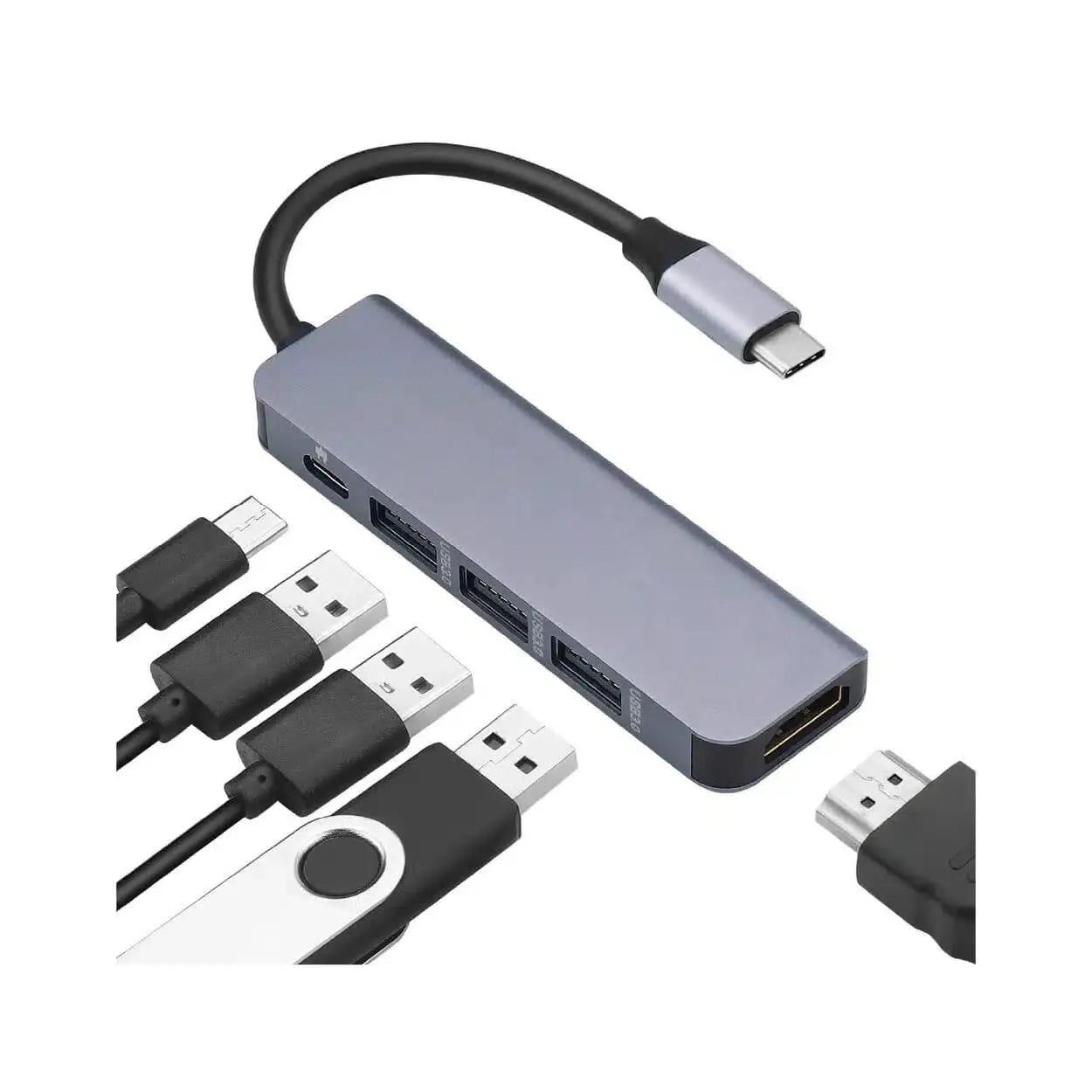 type-c to usb hub  المتحدة للألكترونيات