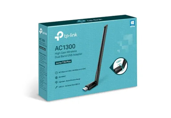 tp-link Archer T3U Plus AC1300 Wireless Dual Band USB Adapter- محول وايفاي لاسلكي