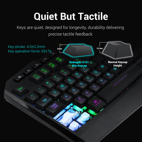 Redragon S101Wired RGB combo Keyboard ,Mouse, Mouse Pad, Headset كت ماوس كيبورد ريدراكون